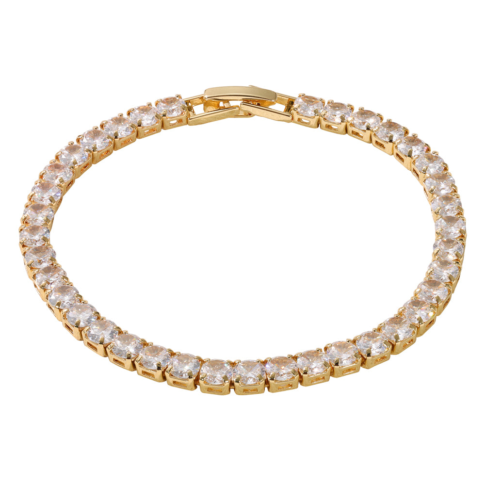 Tennis Bracelet, Gold 4mm