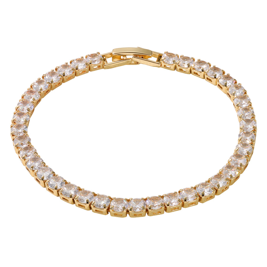 Tennis Bracelet, Gold 4mm