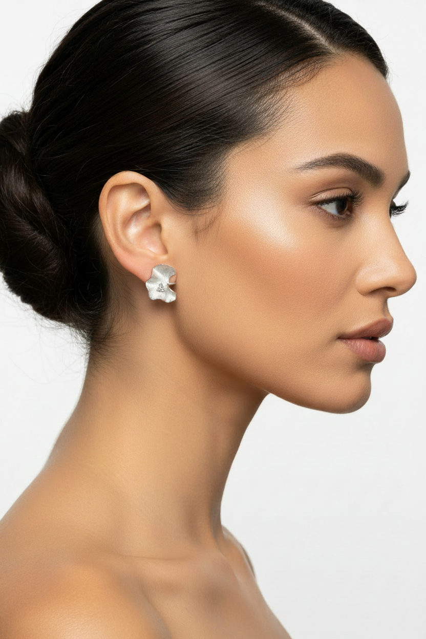 Ophelia Silver Stud Earrings