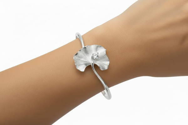 Ophelia Silver Bangle - Knight and Day Jewellery