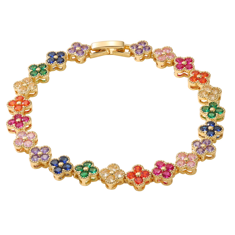 Multicolour Clover Bracelet
