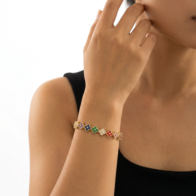 Multicolour Clover Bracelet