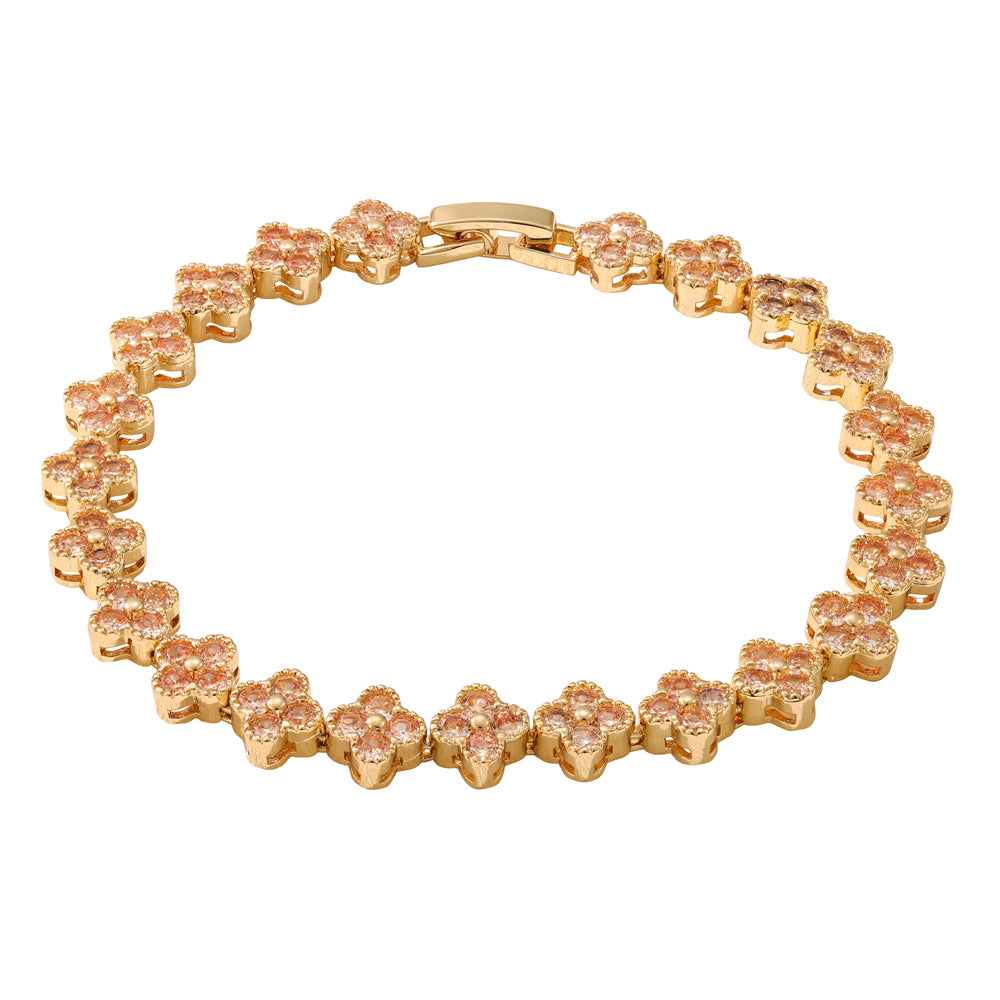 Golden Shadow Clover Bracelet