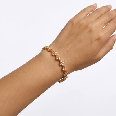 Golden Shadow Clover Bracelet