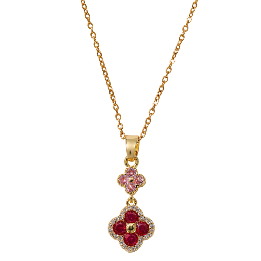 Pink & Rose Clover Pendant