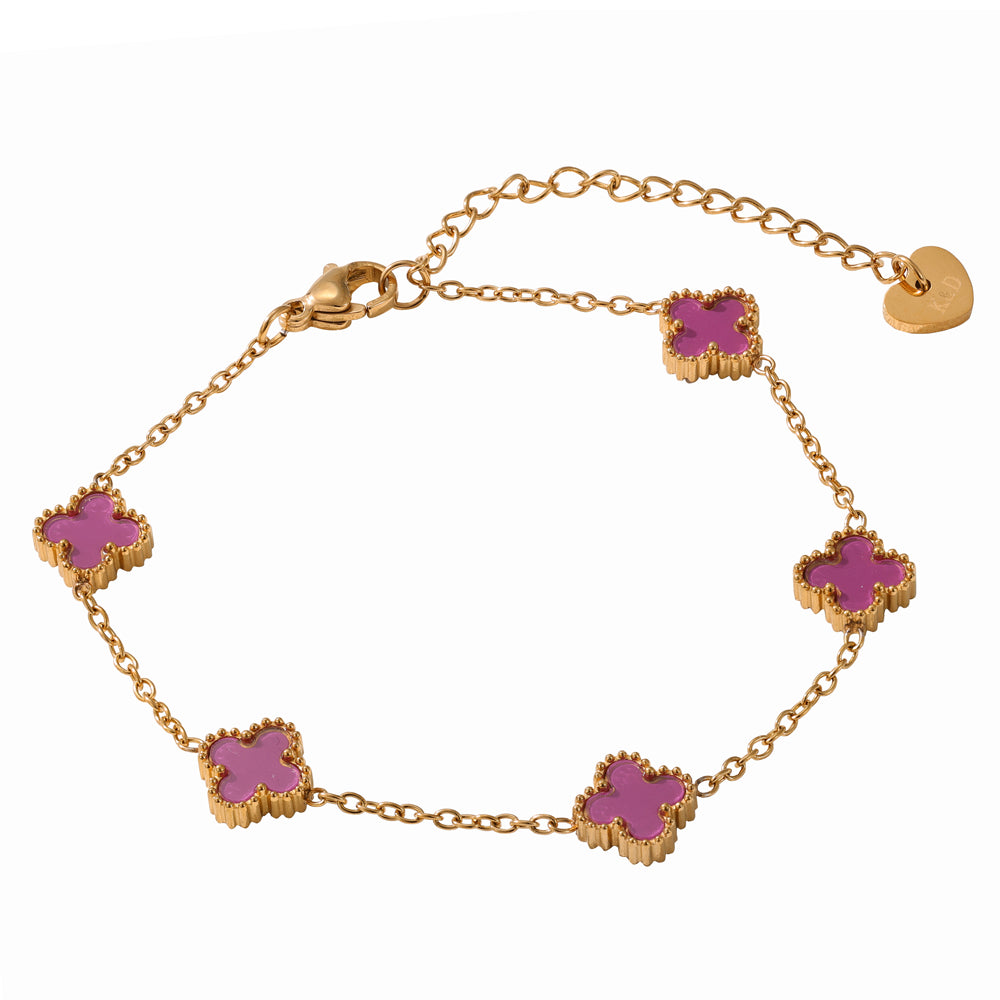 Lavender Clover Bracelet