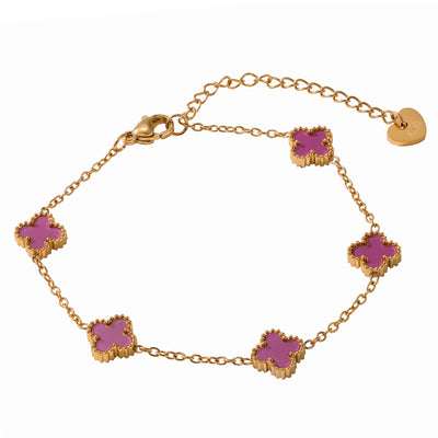 Lavender Clover Bracelet