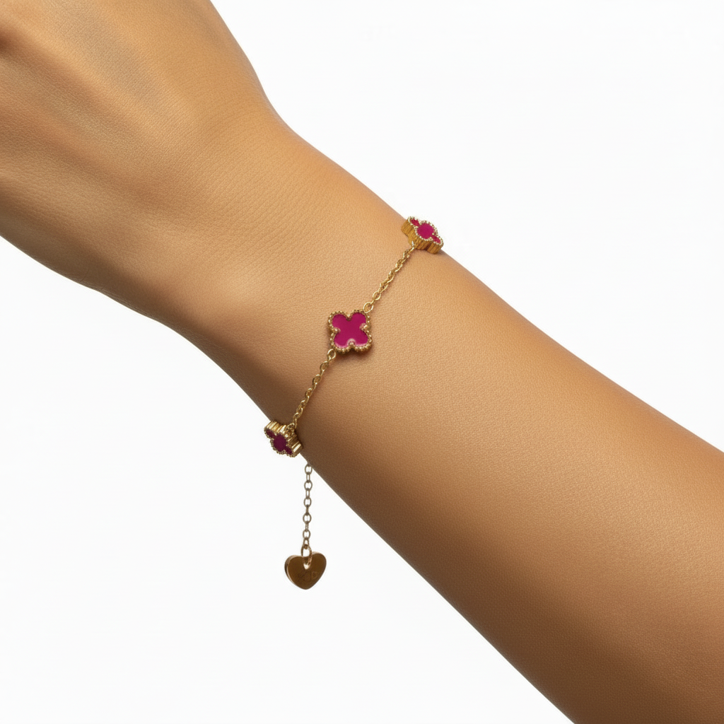 Lavender Clover Bracelet
