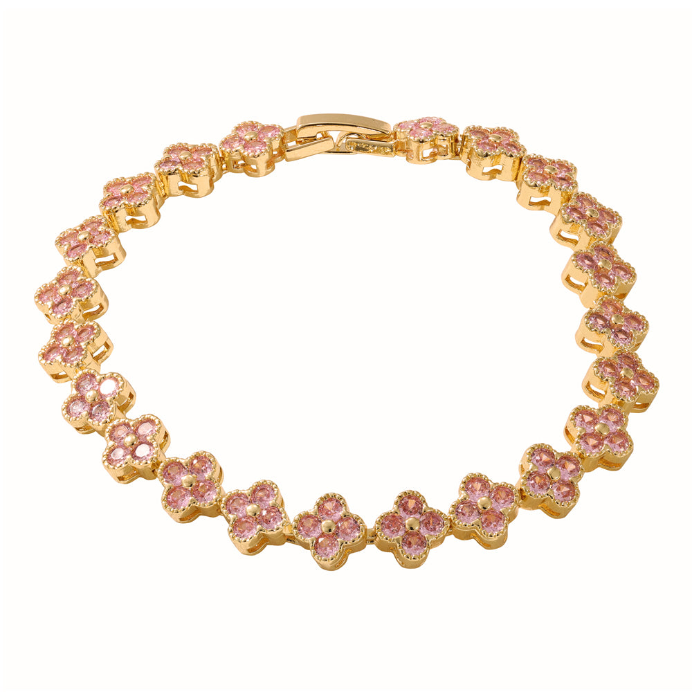 Pink Clover Bracelet