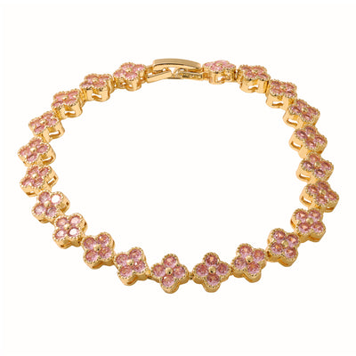 Pink Clover Bracelet