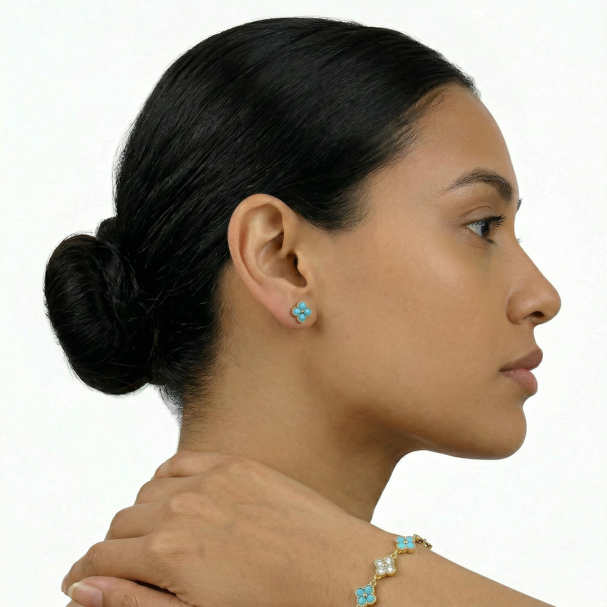 Turquoise Clover Earrings