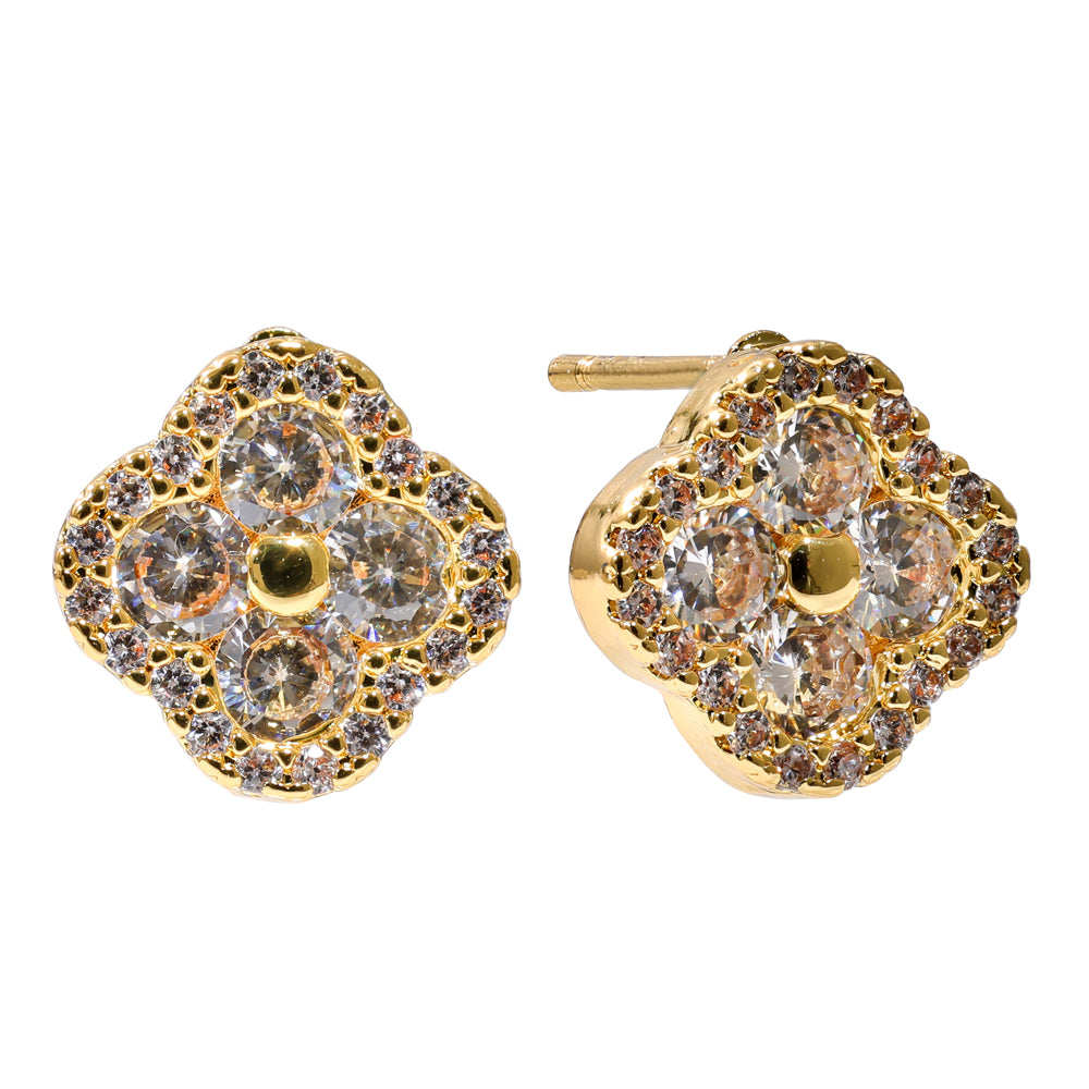 Crystal Clover Earrings