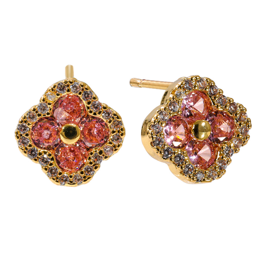 Pink Clover Earrings