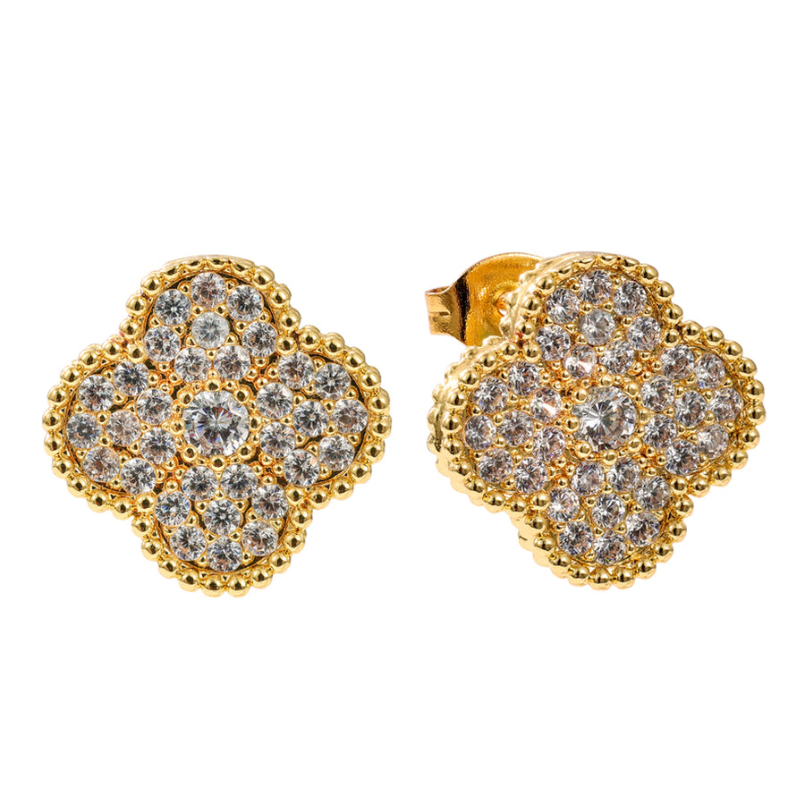 Solana Crystal Clover Earrings