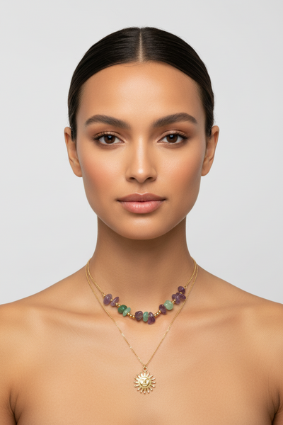 Zuri Semi Precious Stone Necklace