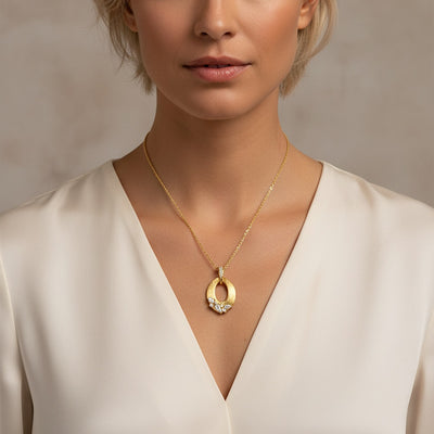 Eliana Brushed Gold Plated Necklace