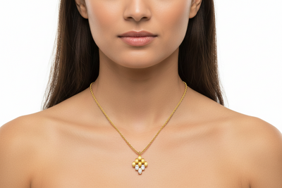 Aubrey Brushed Gold Plated Necklace
