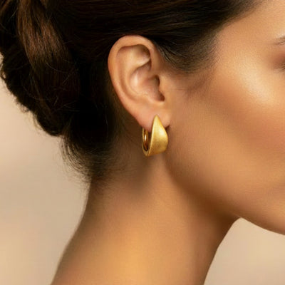 Delilah Brushed Gold Plated Earrings