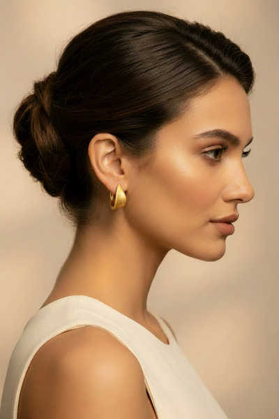 Delilah Brushed Gold Plated Earrings