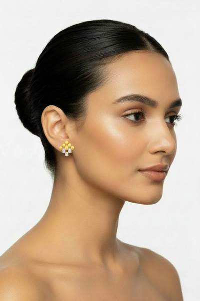Aubrey Brushed Gold Plated Earrings