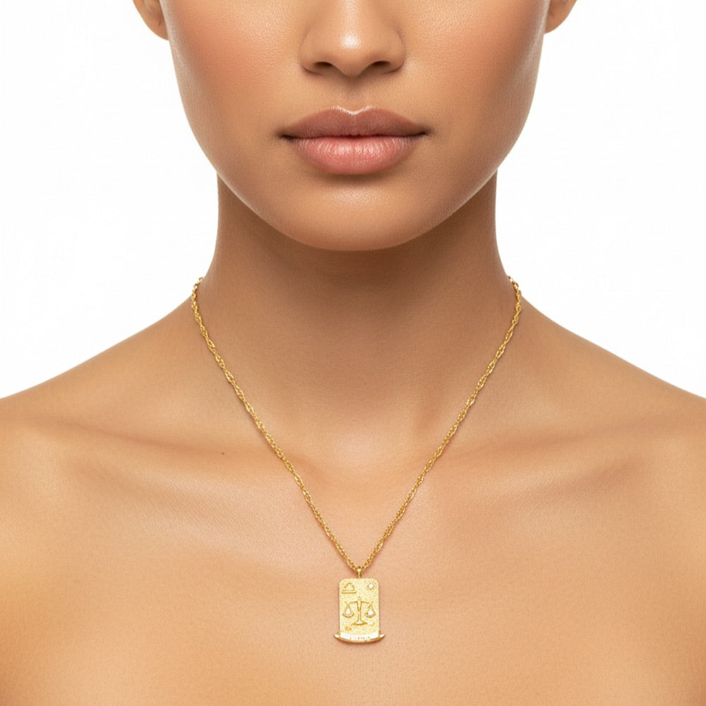 The Pink Box Zodiac Necklace - Libra