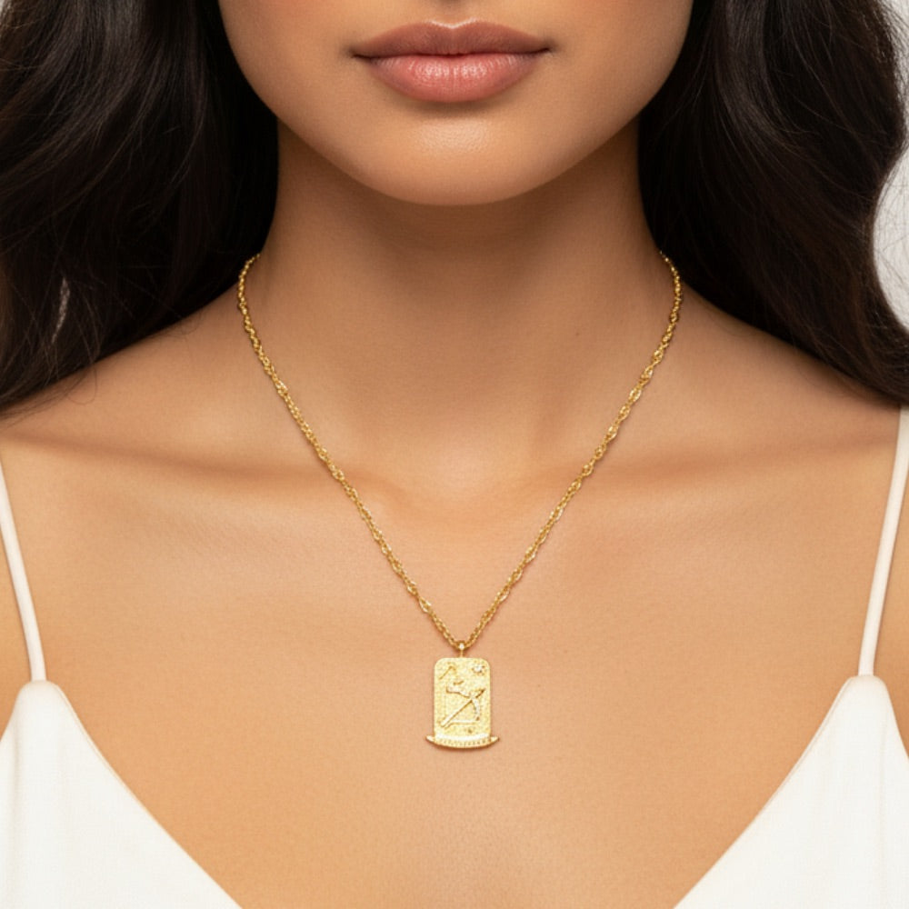 The Pink Box Zodiac Necklace - Sagittarius