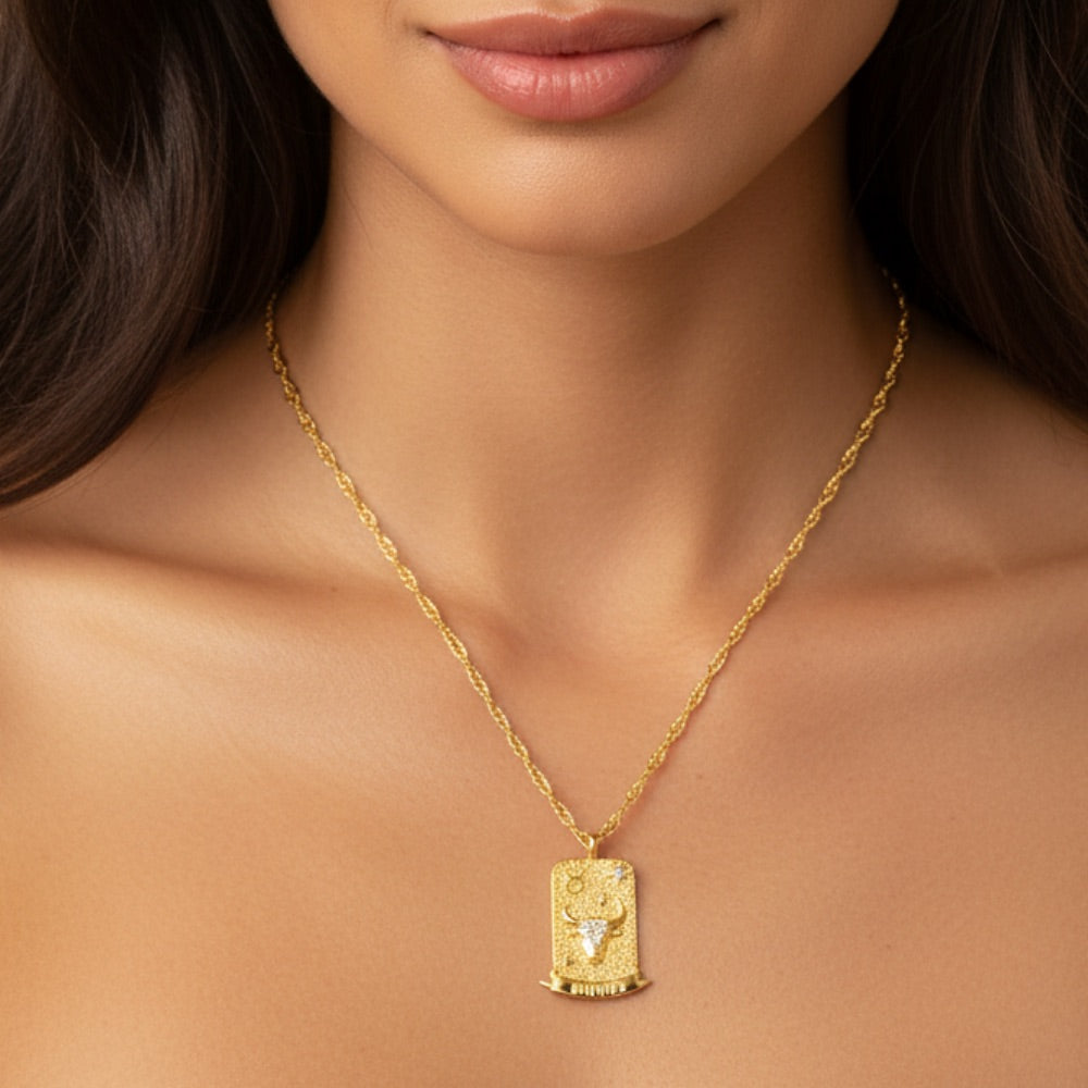 The Pink Box Zodiac Necklace - Taurus