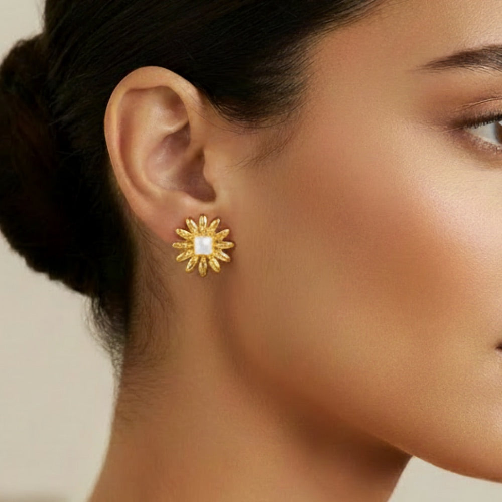 The Pink Box Sunburst Earrings