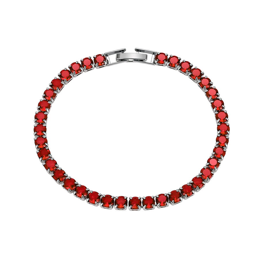 Tennis Bracelet, Garnet 4mm
