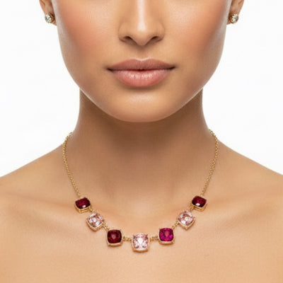 Genevieve Amethyst & Fuchsia Necklace