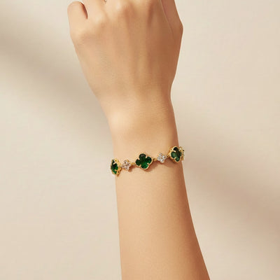 Clover Emerald Bracelet