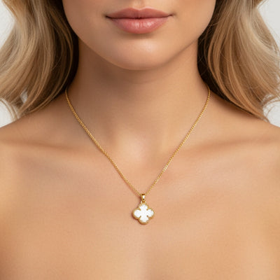 Clover Clear Crystal Pendant