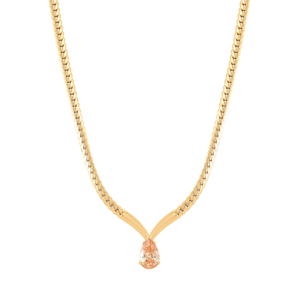 Zora Dark Champagne Necklace