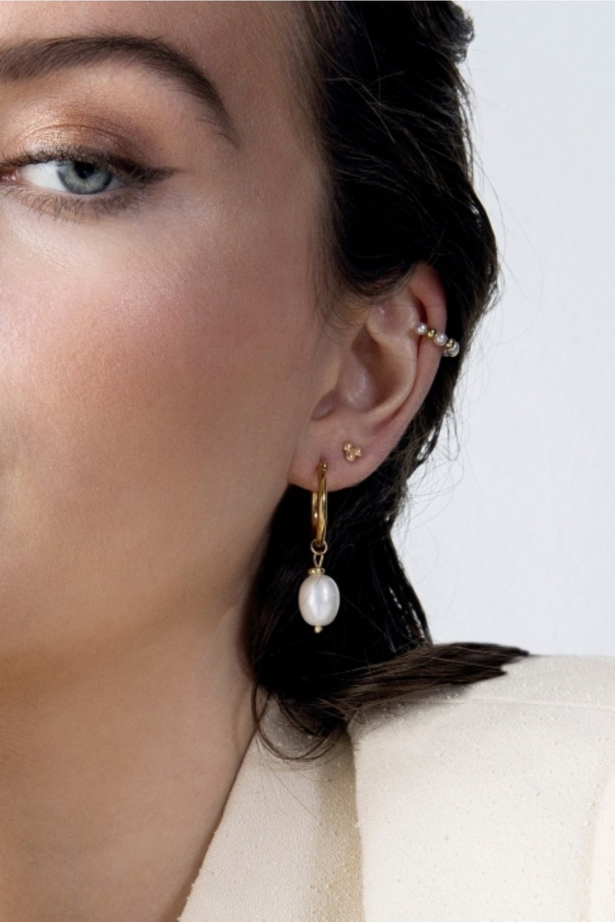 Pearl & Gold Ear Cuffs