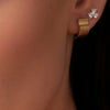 Flat Curved Gold Earrings