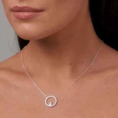 Heart & Circle Rose Gold Necklace