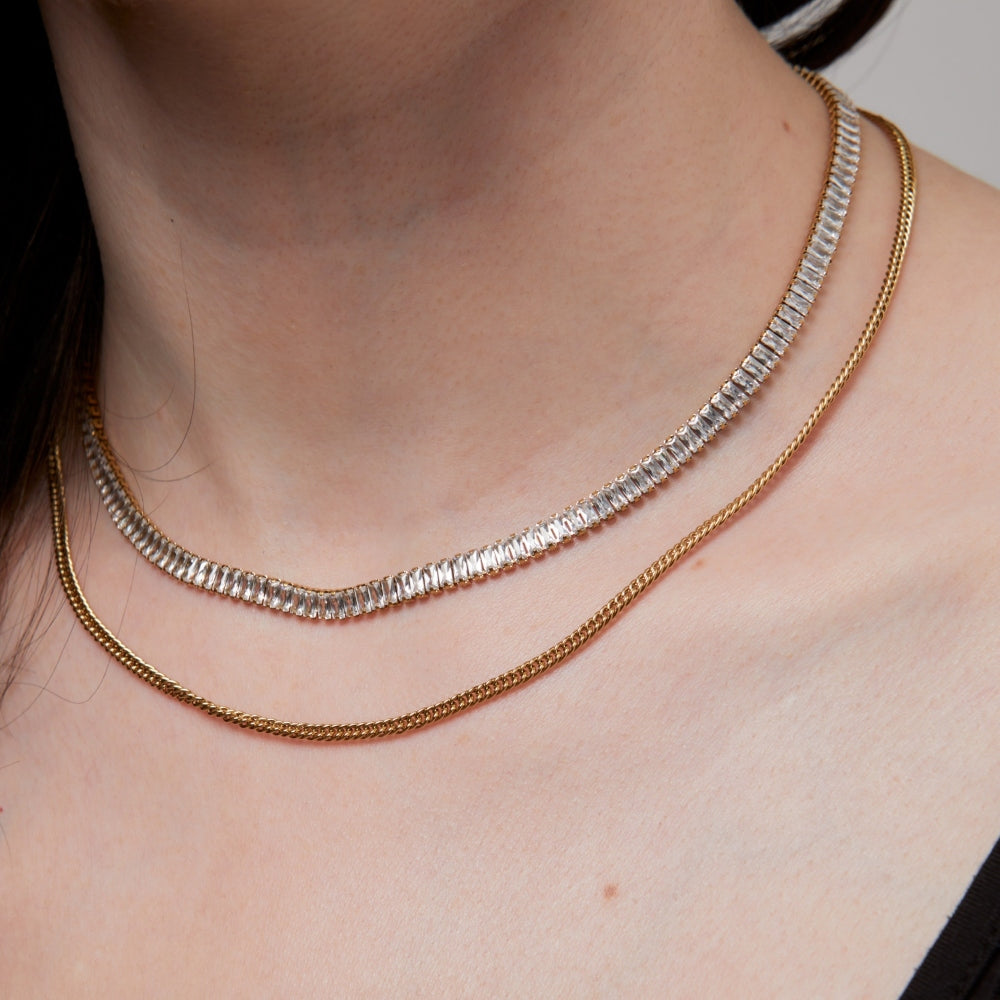 Layered Crystal Necklace