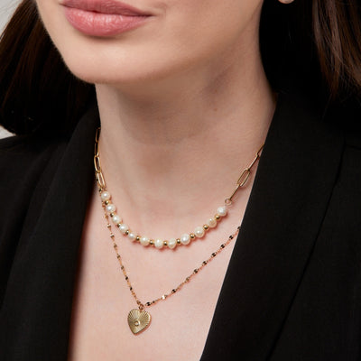 Emery Layered Freshwater Pearl Necklace