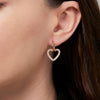 Gold Hoop & Heart Earrings