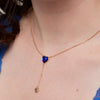 Sapphire Crystal Drop Necklace