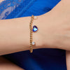Sapphire Crystal Beaded Bracelet