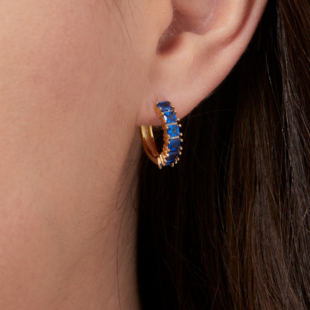 Classic Sapphire Hoops