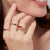 Fuchsia Baguette Ring #7