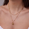 Gold & White Jade Layered Necklace