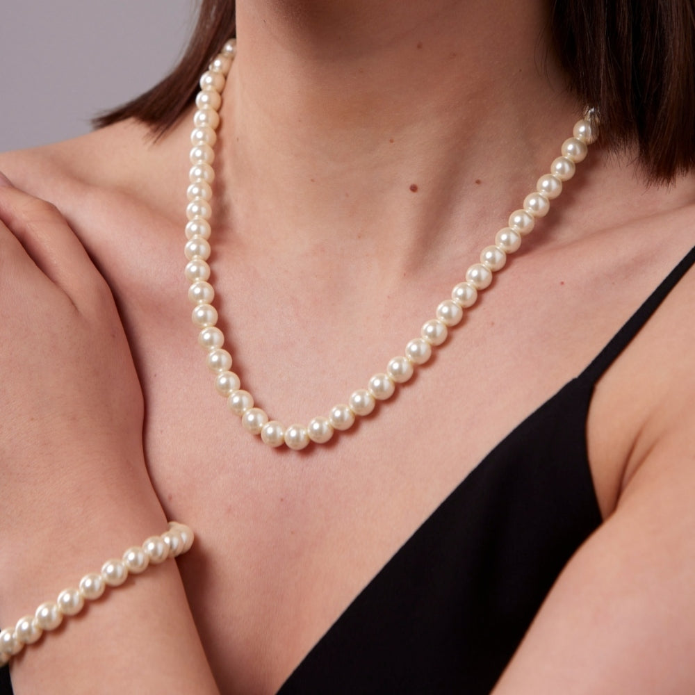 Faux Pearl Single Strand Bracelet