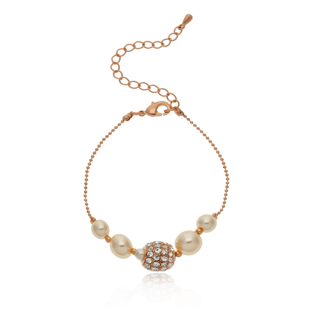 Paulette Rose Gold & Pearl Bracelet