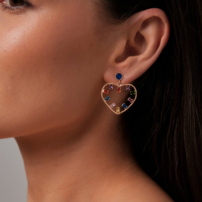Multi-coloured Drop Earrings