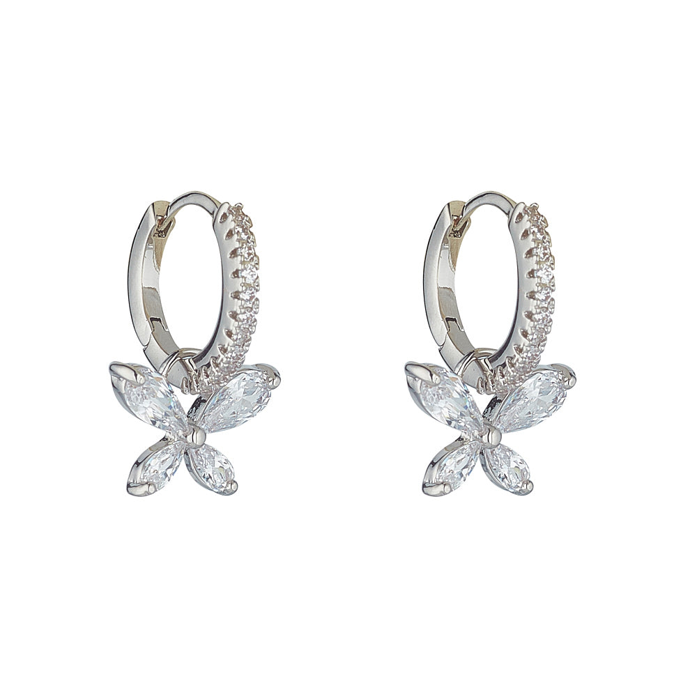 Natalie Rhodium Earrings
