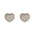 Micro Pave Heart Earrings