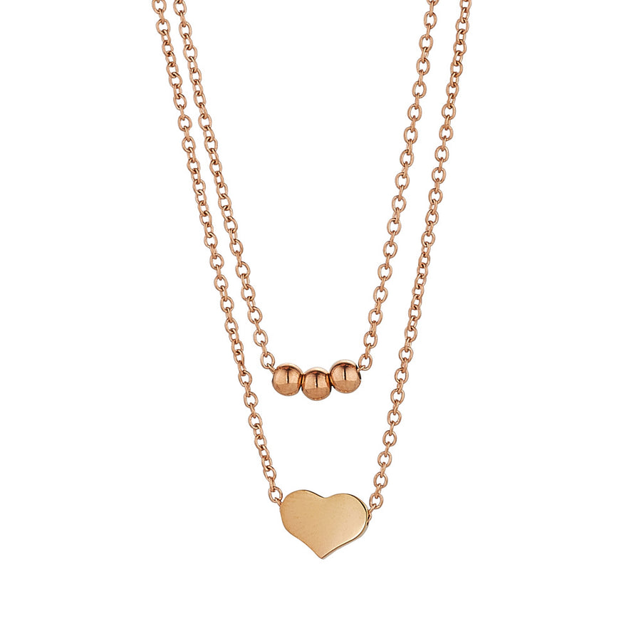 Aniyah Layered Heart Necklace